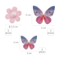 Preview: Wafer Paper Flowers and Butterflies - Lilac