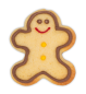 Preview: Ausstecher mit Auswerfer und Prägung - Lebkuchenmann
