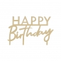 Preview: Torten Topper aus Acryl - Happy Birthday - Gold