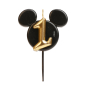 Preview: Zahlenkerze - 1 - Mickey Mouse Ohren
