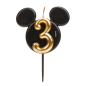 Preview: Zahlenkerze - 3 - Mickey Mouse Ohren