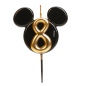 Preview: Zahlenkerze - 8 - Mickey Mouse Ohren
