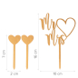 Preview: Torten Topper - Mr und Mrs Gold mit 2 Herzen
