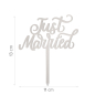 Preview: Torten Topper - Just Married - Silber