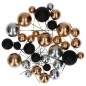 Preview: Decorative Ball Set - Metallic Gold, Silver and Black