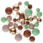 Preview: Decorative Ball Set - Earthy Tones und Gold