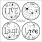 Preview: Silikon Matte ChocArt Collection - Live, Laugh and Love