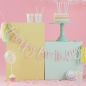 Preview: Girlande - Happy Birthday mit Quasten / Perlmutt