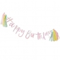 Preview: Bunting - Happy Birthday with Tassels / Pearlescent