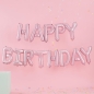 Preview: Luftballon Girlande - Happy Birthday - Rosa