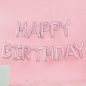 Preview: Balloon Bunting - Happy Birthday - Pink