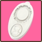 Preview: Silicone Mold Miniature Oval Frame 1 & Oval Cameo