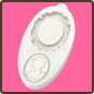 Preview: Silikonform Miniature Oval Rahmen 1 & Oval Cameo