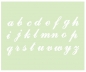Preview: Stencil Lowercase letters / 26 pieces