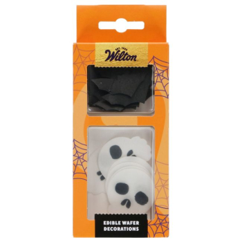 Edible Wafer Decorations - Bats and Skull