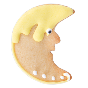 Preview: Ausstecher auf Karte - Mond mit Gesicht