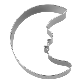 Preview: Ausstecher auf Karte - Mond mit Gesicht