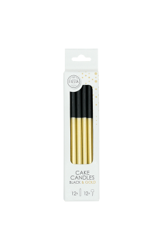 Candles - Black and Gold - 9.5cm