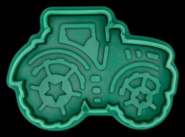 Ausstecher mit Auswerfer und Prägung - Traktor