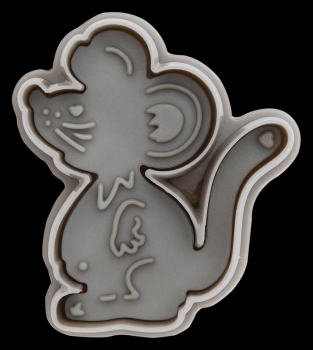 Ausstecher mit Auswerfer und Prägung - Maus