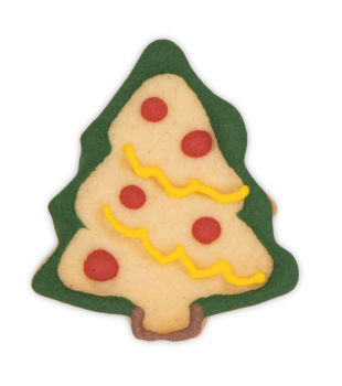 Preview: Ausstecher mit Auswerfer und Prägung - Weihnachtsbaum