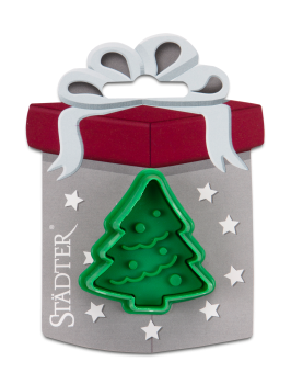 Ausstecher mit Auswerfer und Prägung - Weihnachtsbaum