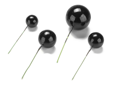 Bubbles / Kugel Einstecker - Schwarz 4 Stück