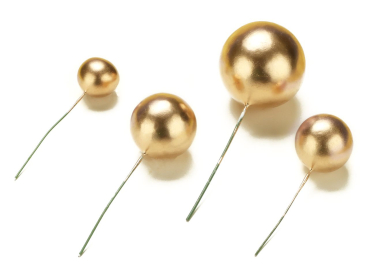 Bubbles / Kugel Einstecker - Gold 4 Stück