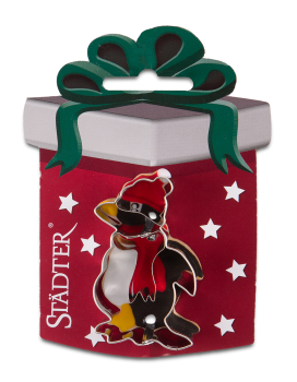 Ausstecher mit Prägung - Weihnachtspinguin