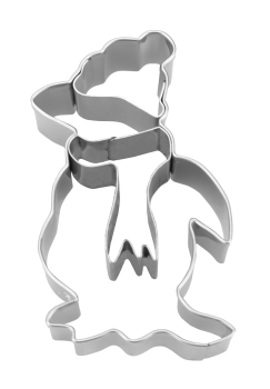 Preview: Ausstecher mit Prägung - Weihnachtspinguin