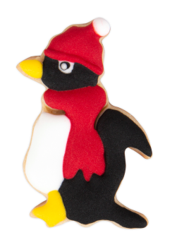 Preview: Ausstecher mit Prägung - Weihnachtspinguin