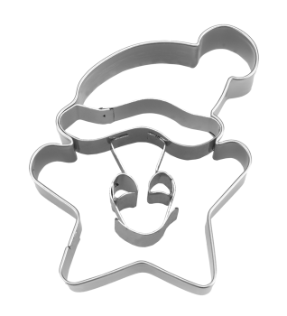 Preview: Ausstecher mit Prägung - Stern mit Mütze