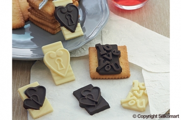 Silicone Mould Choco Tags In Love