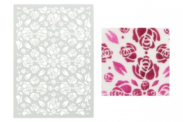 Mini Cake Stencil Rose Buds