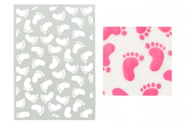 Mini Cake Stencil Baby Feet