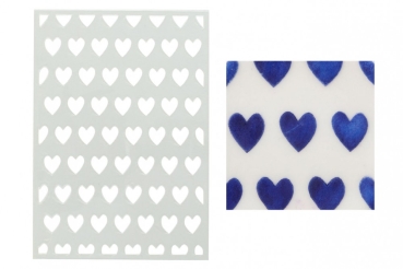 Mini Cake Stencil "Hearts"