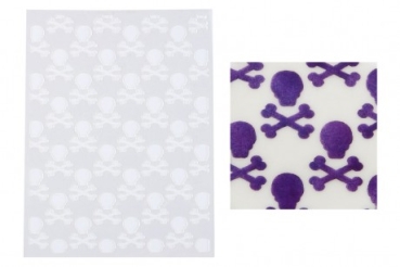 Mini Cake Stencil "Skull and Crossbones"
