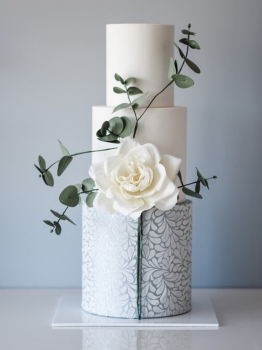 FLORAL SPLASH professional cake icing stencil