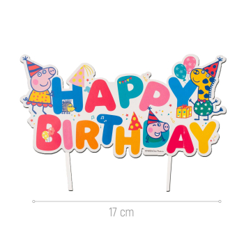 Torten Topper - Peppa Pig Happy Birthday