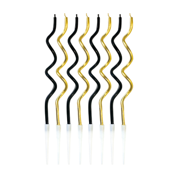 Curl Candles - Black and Gold