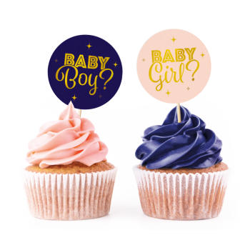 Cupcake Topper - Gender Reveal