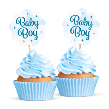 Cupcake Topper - Baby Boy - Blue