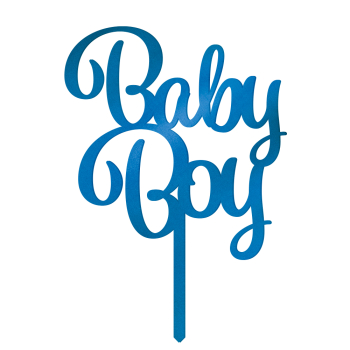 Cake Topper - Baby Boy - Blue