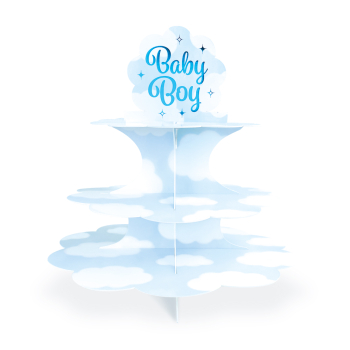 Cupcake Stand - Baby Boy - Blue