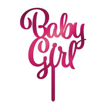 Cake Topper - Baby Girl - Pink
