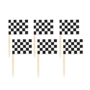 Cupcake Topper - Finish Flag Race