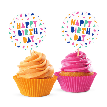 Cupcake Topper - Happy Birthday