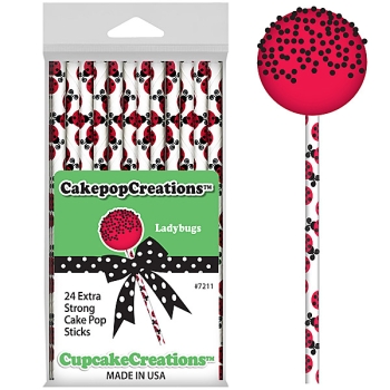 CakePop Sticks - Ladybugs