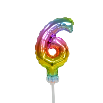 Topper - Foil Balloon Rainbow - 6