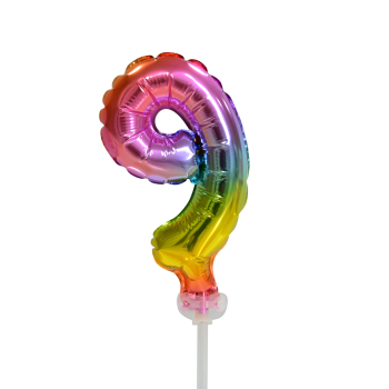 Topper - Foil Balloon Rainbow - 9